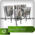 Neu! 100L-20000L Edelstahl-Lagertank mit beweglichen Rollen